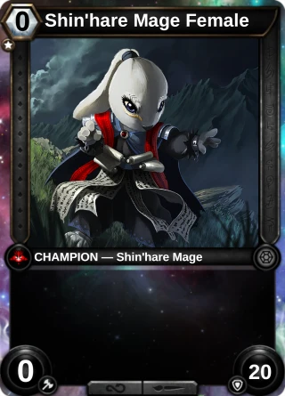 Shin'hare Mage Female: the hero as a champion card