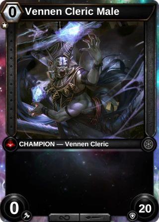 Vennen Cleric Male: the hero as a champion card