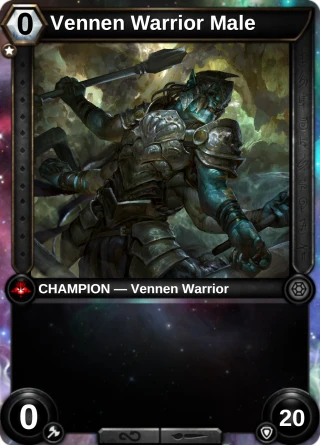 Vennen Warrior Male: the hero as a champion card