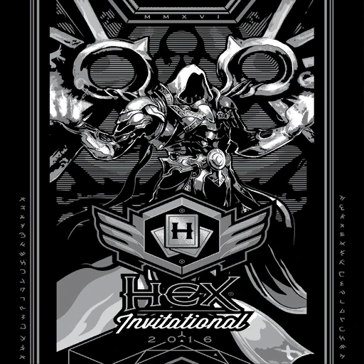 2016 Invitational Poster Sleeve (B&W): the card back