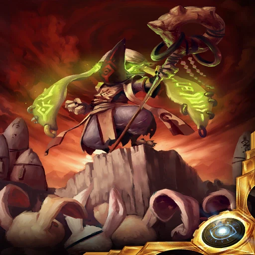 Animated Rune Ear Hierophant Sleeve: the card back