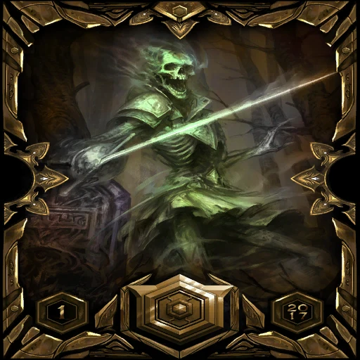 Gold 2017 Season 1 Ladder Sleeve: the card back